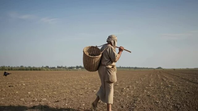 A sower went out to sow. The video can be used to illustrate the Gospel parables