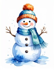 cute snowman illustration 