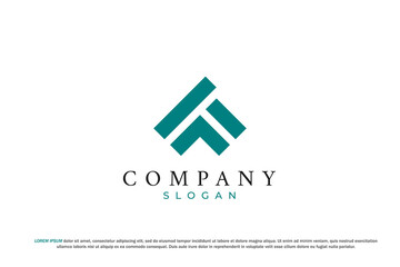 Obraz premium letter f house real estate modern abstract minimal logo