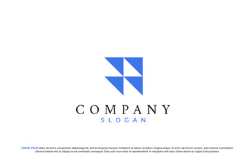 abstract minimalist bird logo modern business