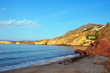 stretch of coast near bolnuevo murcia spain 