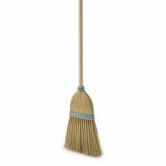 Traditional straw broom, ideal for sweeping and maintaining a clean home.