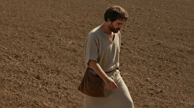 A sower went out to sow. The video can be used to illustrate the Gospel parables