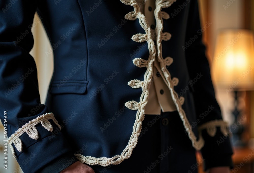 Poster elegant tailored jacket with intricate detailing and stylish design