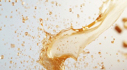 Fototapeta premium Golden liquid splash