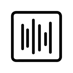 audio icon with black color outline style