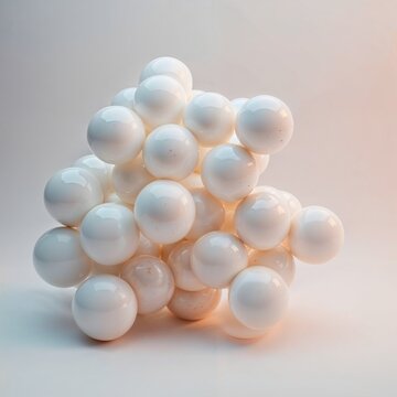 Delicate, translucent spheres with smooth, matte surfaces, seemingly defying gravity, succumb to an unseen force, slowly imploding in a mesmerizing, dreamlike sequence, set against a soft, gradient ba