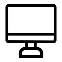 computer icon with black outline style