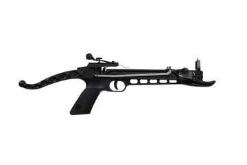 Side view of compact crossbow