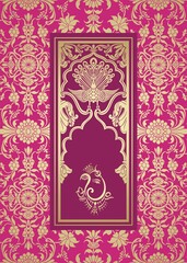 Ganesha, wedding card, royal Rajasthan, India	