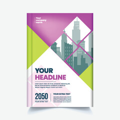Modern vertical Book cover template for annual report, magazine cover, booklet, portfolio, flyer or poster design, suitable for Business and corporate brochure, leaflet cover geometric layout design