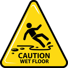 caution wet floor sign