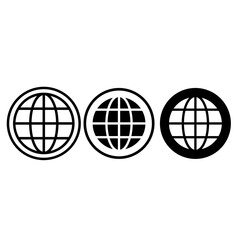 Globe web and Internet Icons Set (Outline and Solid)