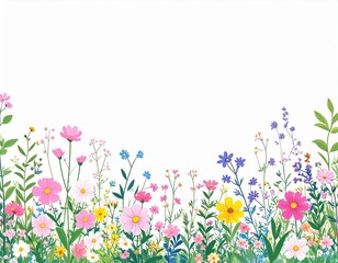 花柄の背景フレーム