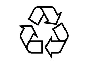 Obraz premium Recycling symbol with green arrows forming continuous circular loop, depicting material transformation and environmental sustainability against transparent backdrop