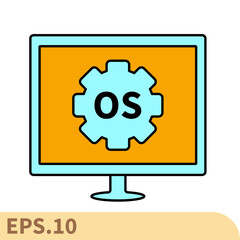 operating system icons  symbol vector elements for infographic web
