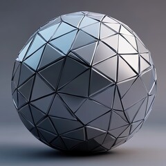 Abstract 3D Sphere Composed of Triangles