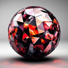 Abstract 3D Sphere Composed of Triangles