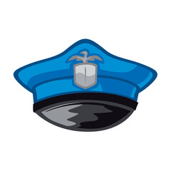 police cap vector illustration