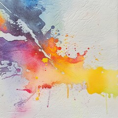 Abstract Watercolor Splash on Textured Paper