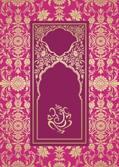 Ganesha, wedding card, royal Rajasthan, India	