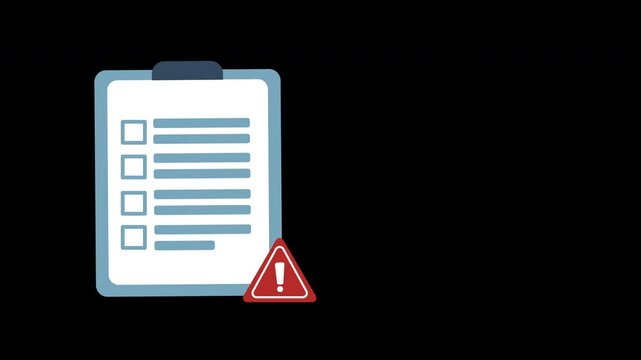 Warning alert icon with a hacked document system, cybersecurity threat alert, surrounded by digital files and documents