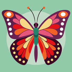 colorful butterfly vector illustration