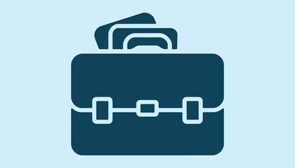 Briefcase Icon Vector for Business and Office Concepts