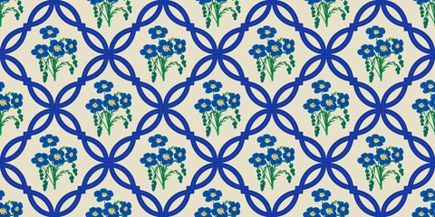 Seamless watercolour and unique floral pattern background for covers, notes, Soft backgrounds colour. Watercolour art work. Flower stalk. Colourful flower.