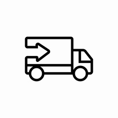 Delivery truck transport service icon vector sign