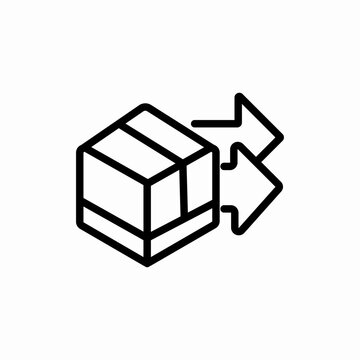 Package return box delivery icon vector sign