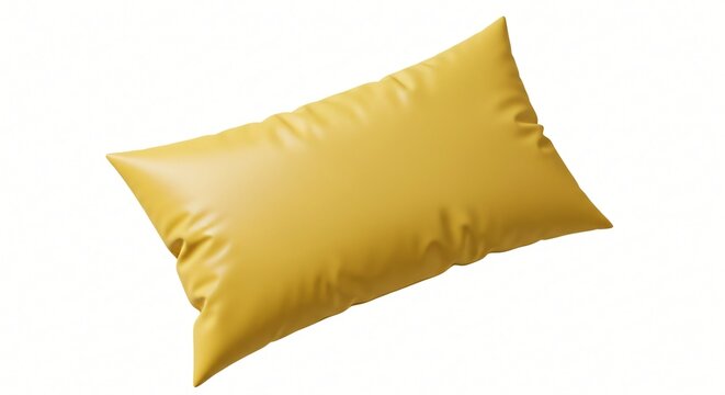 Mustard Yellow Pillow Mockup  High-Resolution, Isolated Pillow Image for Design Projects