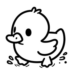 Adorable Cartoon Duckling Illustration