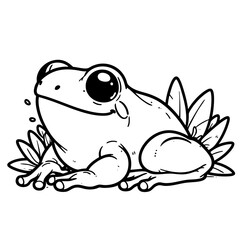 Adorable Cartoon Frog Illustration