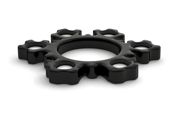 Abstract interlocking gears forming a strong interconnected mechanical element, representing teamwork and synergy