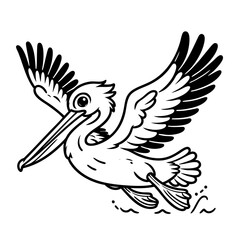 Majestic Pelican in Flight: A Stunning Wildlife Image