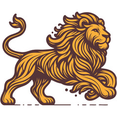 Majestic Lion: Wild King of the Jungle Vector Art