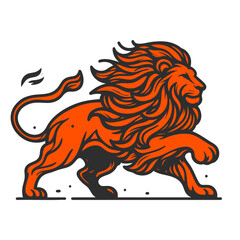 Majestic Lion: Wild Cat Vector Graphic