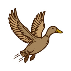 Majestic Duck in Flight: A Stunning Wildlife Image