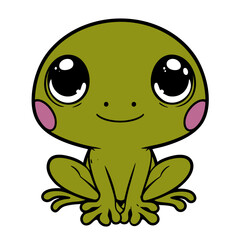 Adorable Cartoon Frog Illustration