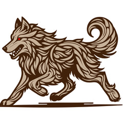 Ornate Wolf: A Majestic Creature in Motion