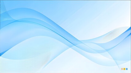 Naklejka premium Blue Hues Abstract Designs and Wavy Forms