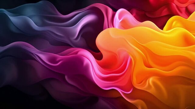Vibrant Gradient Fabric Background Animation