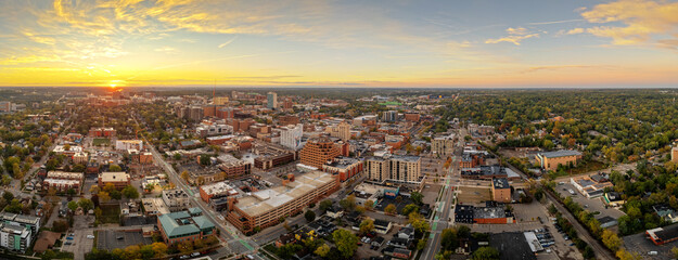 Ann Arbor, Michigan, USA Town Skyline