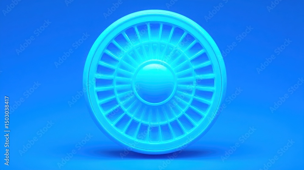 Poster simple yet effective image of a wheel representing ai-powered economic policy timing assistant icon 
