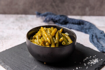 Frischer Bohnensalat mit Zwiebeln Hausgemacht