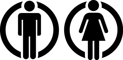 man and woman toilet sign