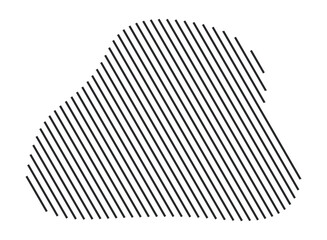 Abstract shape with a diagonal stripe pattern