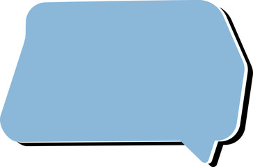 Speech Bubble with Flat Shadow Vector