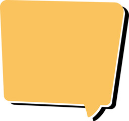 Speech Bubble with Flat Shadow Vector